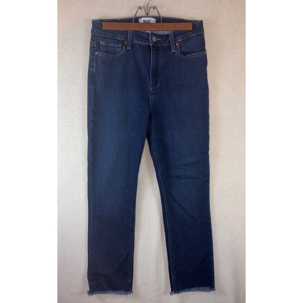 PAIGE Cindy Crop Jeans Women's Size 28 High Rise Raw Hem